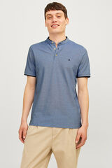 Jack & Jones Polo slim fit gola mao azul