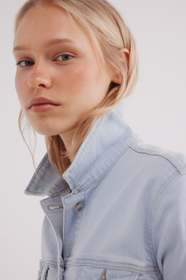 Springfield Cotton denim jacket blue