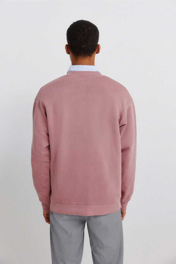 Springfield Sweatshirt efeito tingida  rosa