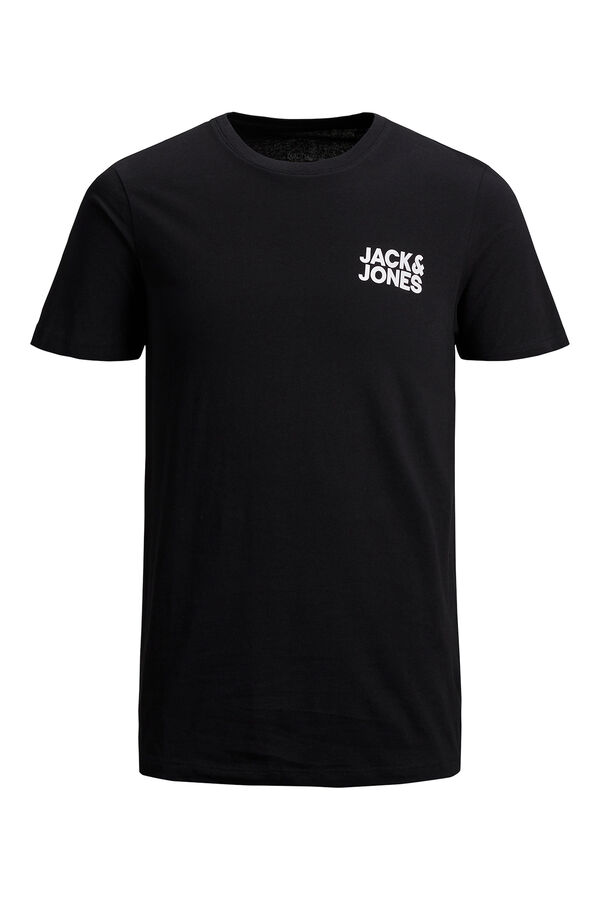Jack & Jones PLUS T-shirt b&aacute;sica logo cinzento
