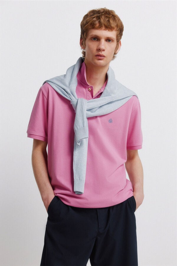 Springfield Polo b&aacute;sico Springfield regular fit rosa