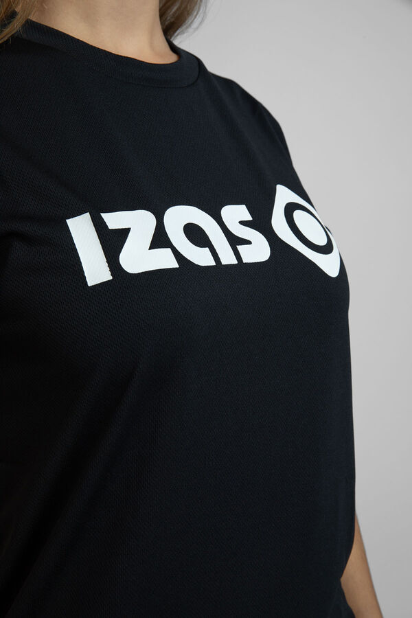 Izas T-shirt t&eacute;cnica de manga curta com logo preto