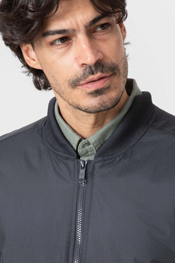 Celopman Puffer bomber jacket blue