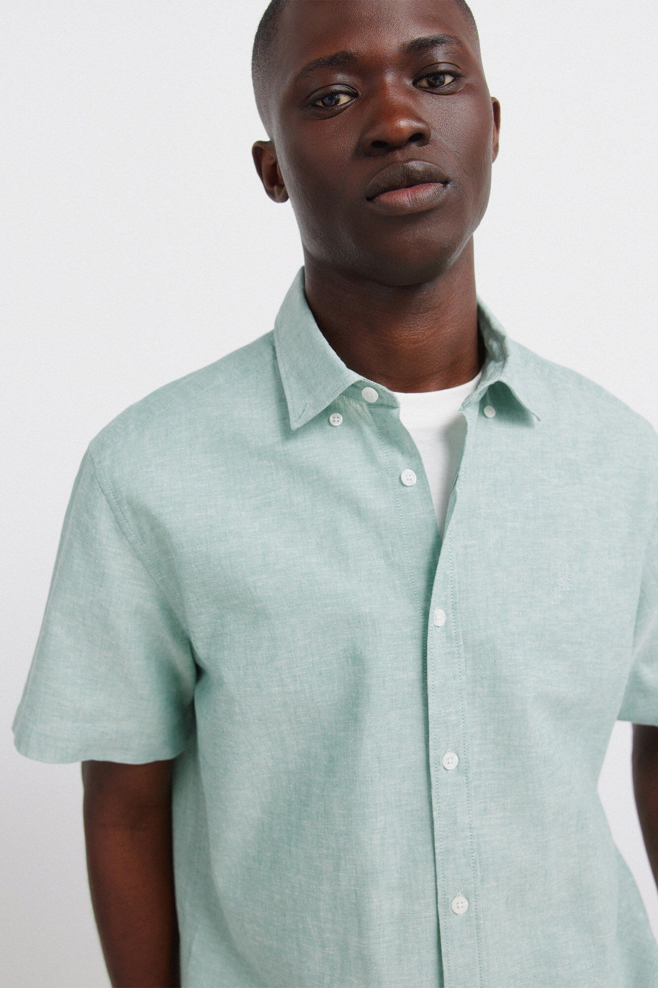 Springfield Camisa manga corta lino