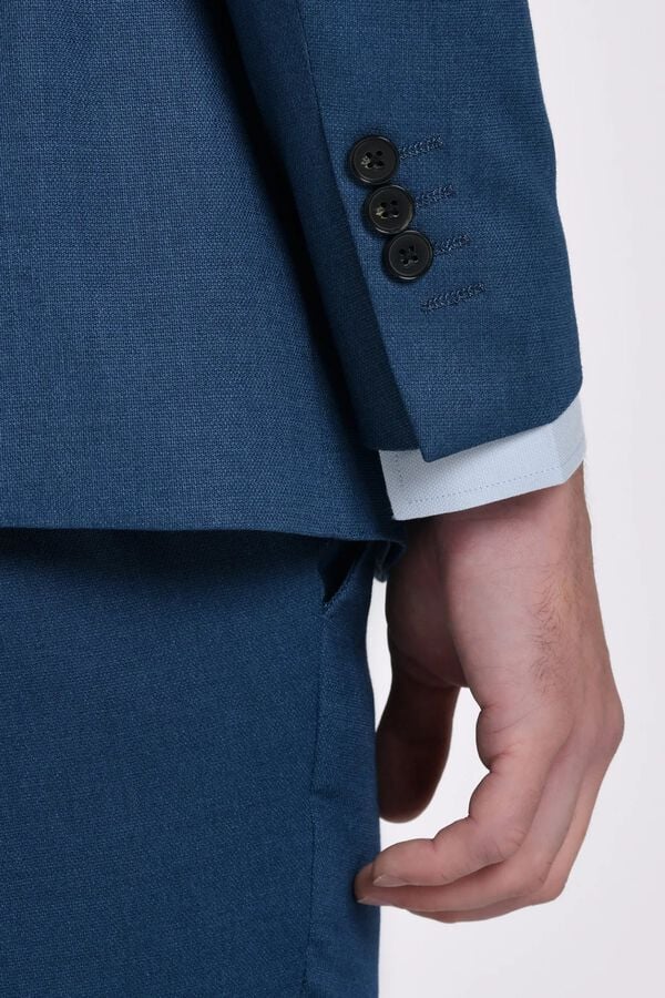 JVZ Blazer de fato texturizado azul