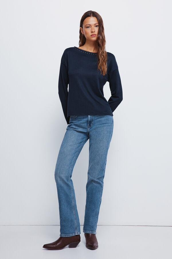 Springfield T-shirt gola gola com tachas azul