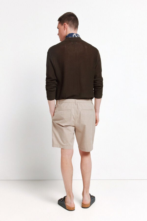 Springfield Bermudas estruturadas bege