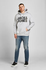 Jack & Jones PLUS Moletom Plus Sweatshirt regular fit cinzento
