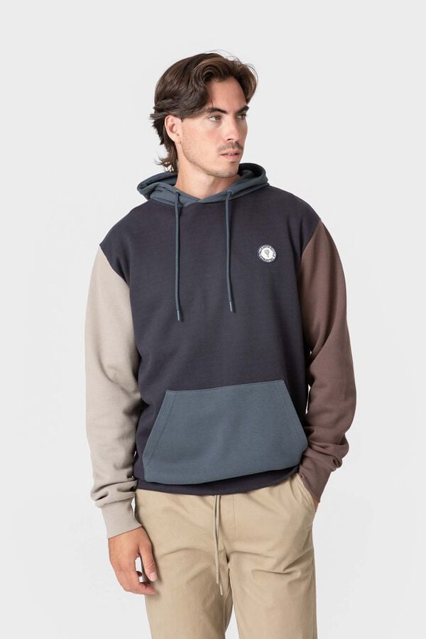 Celopman Sweatshirt com capuz e pain&eacute;is azul