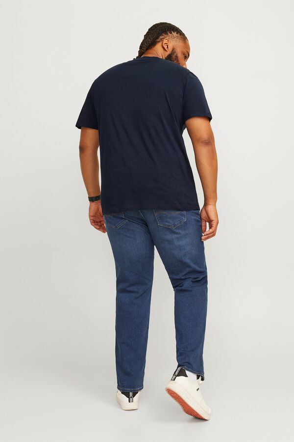 Jack & Jones PLUS T-shirt relaxed manga curta azul