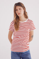 Springfield Camiseta riscas de marinheiro vermelho