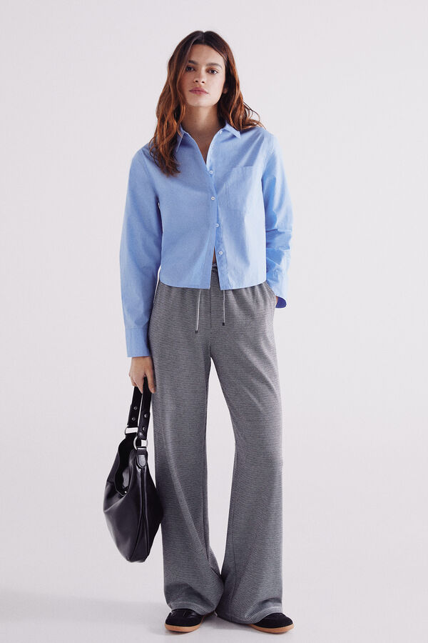 Springfield Calça jogger jacquard cinzento