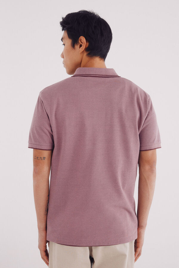 Springfield Polo piqué detalhes contraste regular fit vermelho