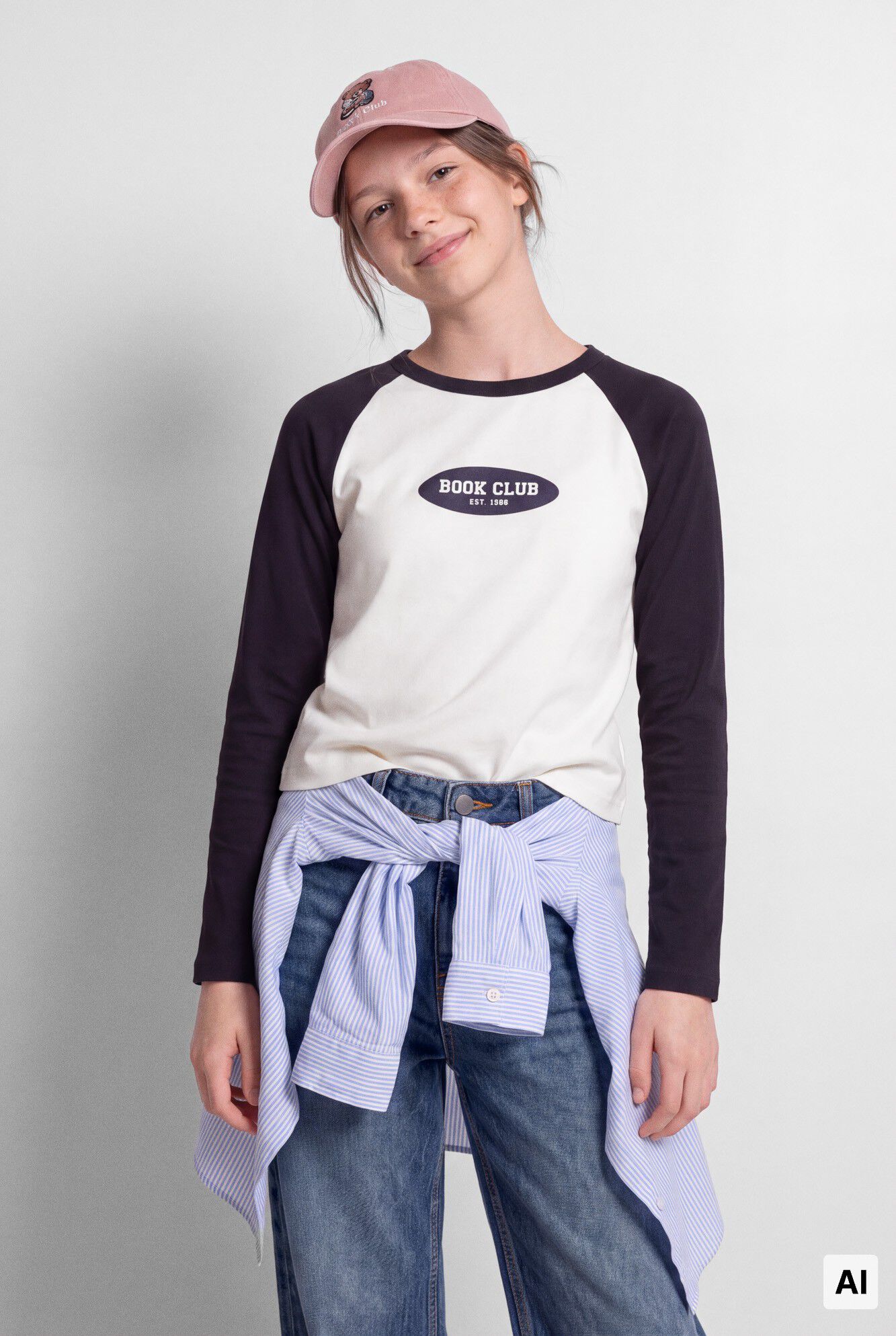 Springfield Kids T-shirt de manga comprida rib varsity menina