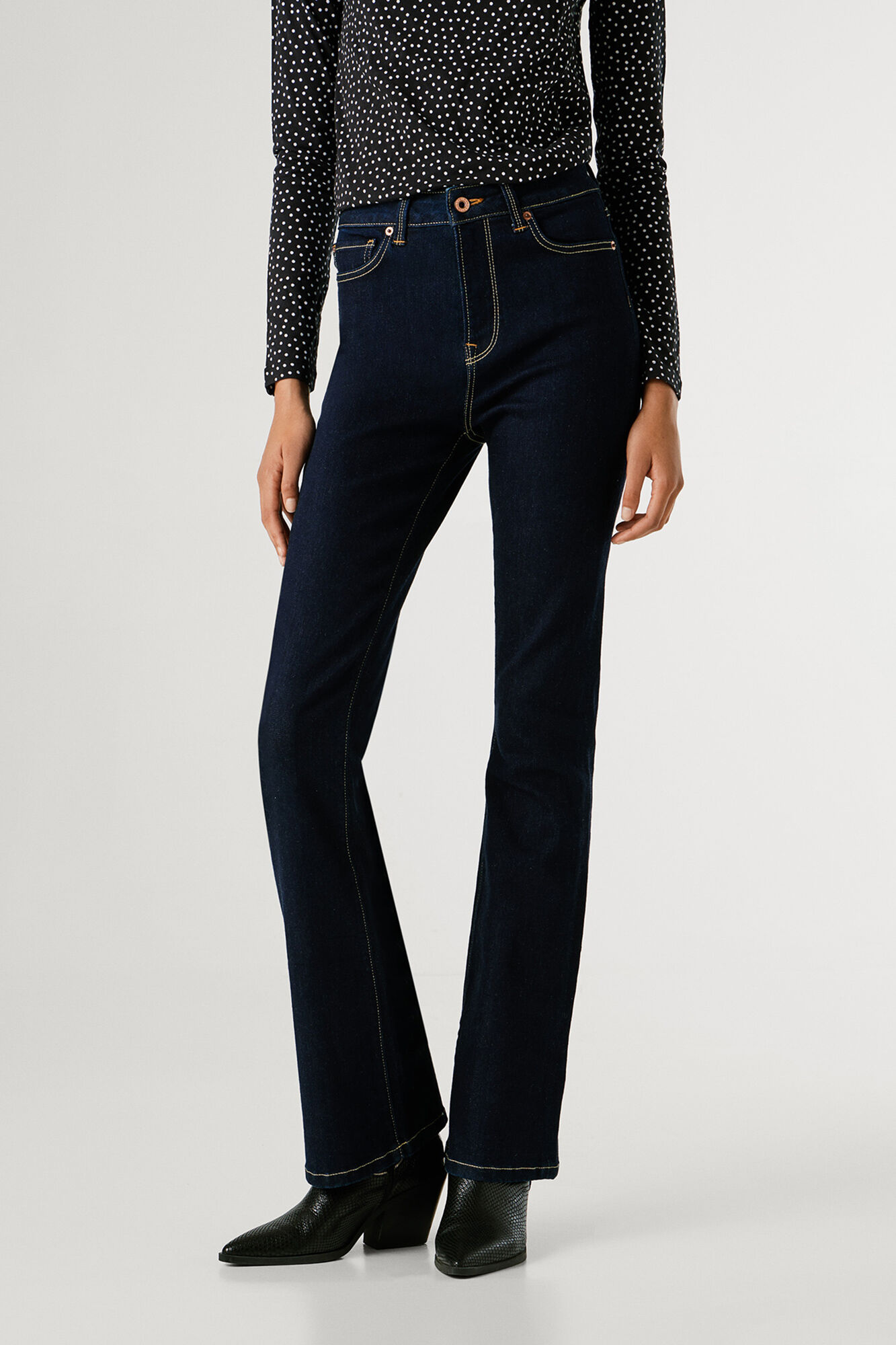 Pepe Jeans Cal&ccedil;a jeans flare de corte alta