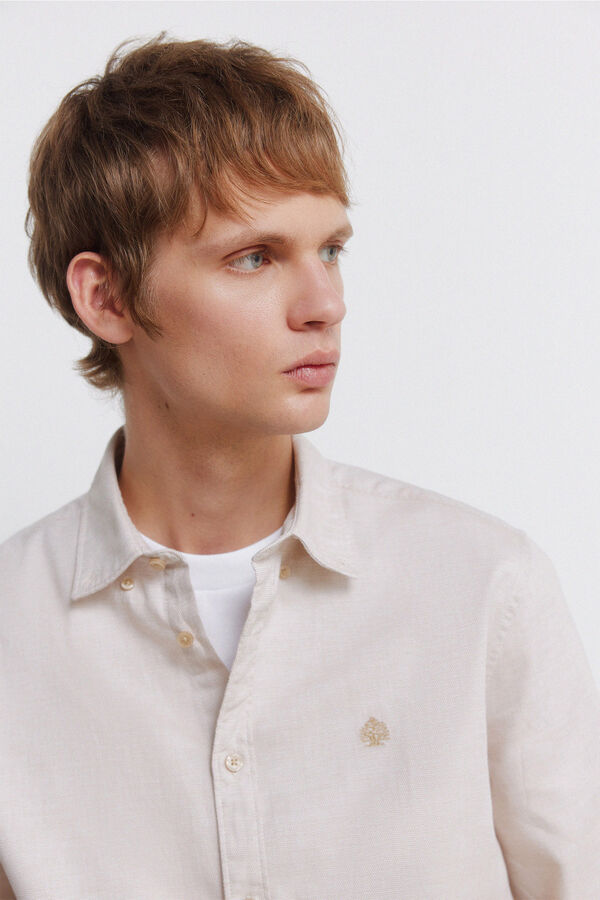 Springfield Camisa estruturada castanho