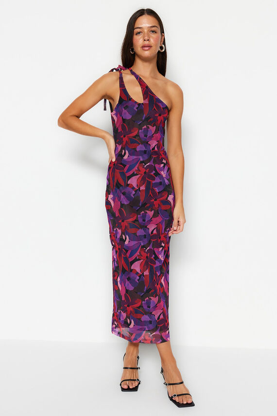 Vestido midi ajustado cut out