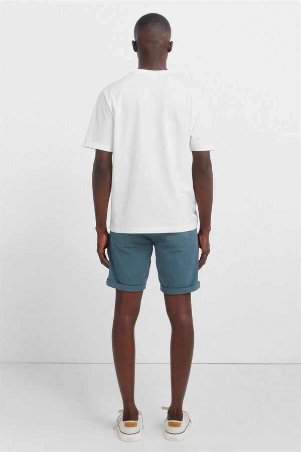 Springfield Bermudas 5 bolsos lavada slim fit azul