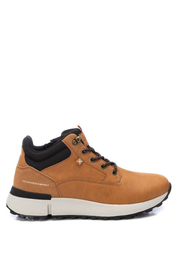 Springfield Botin caballero montaña casual cordones y cremallera marrón medio