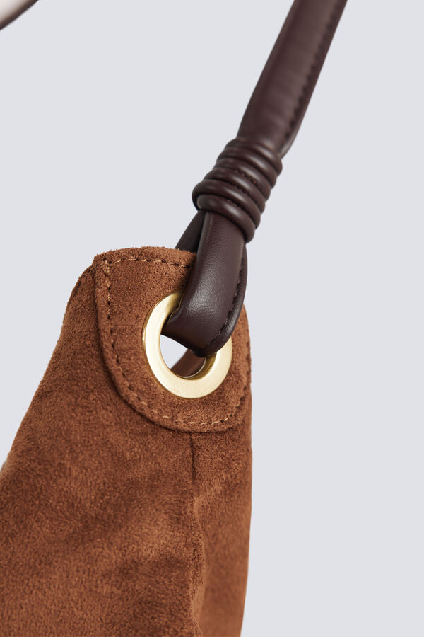 Springfield Mala tote bag efeito camur&ccedil;a cru