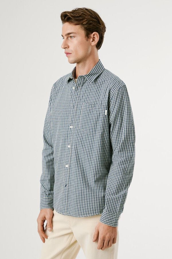 Pepe Jeans Regular Fit Plaid Shirt blue