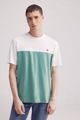 Springfield Colour block T-shirt green
