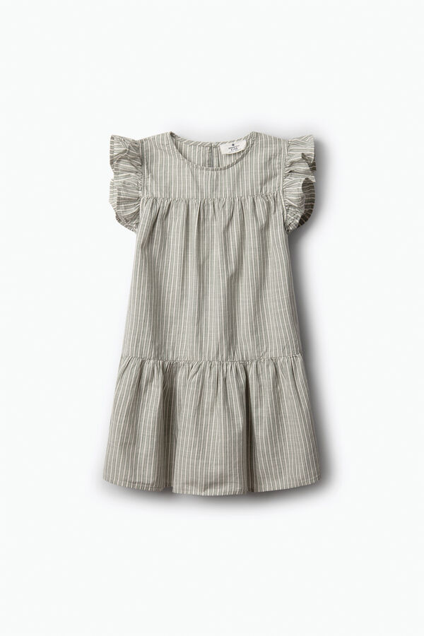 Springfield Kids Vestido riscas menina verde