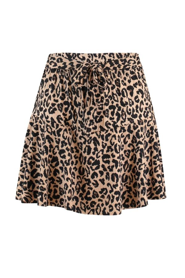Trendyol Saia-cal&ccedil;&atilde;o estampada com la&ccedil;o castanho