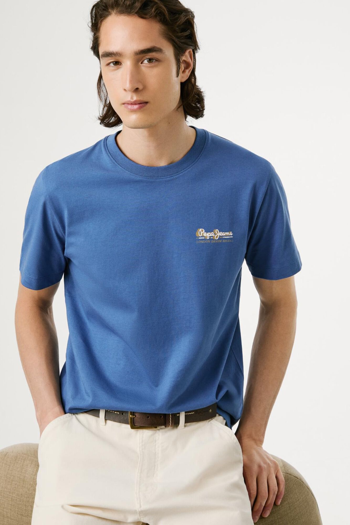 Pepe Jeans Camiseta estampada com logotipo de corte regular