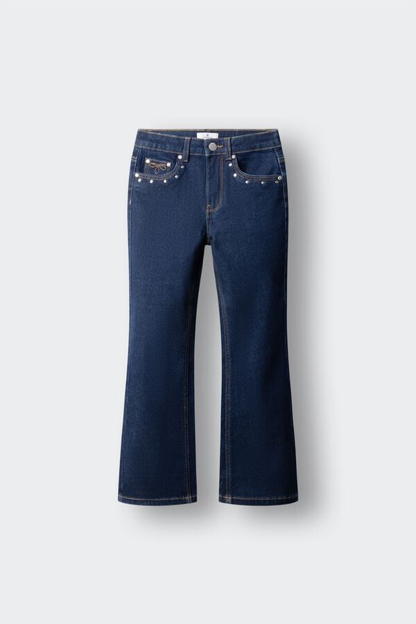 Springfield Kids Cal&ccedil;as jeans flare menina azul
