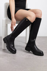 XTI Botas de couro sintético preto
