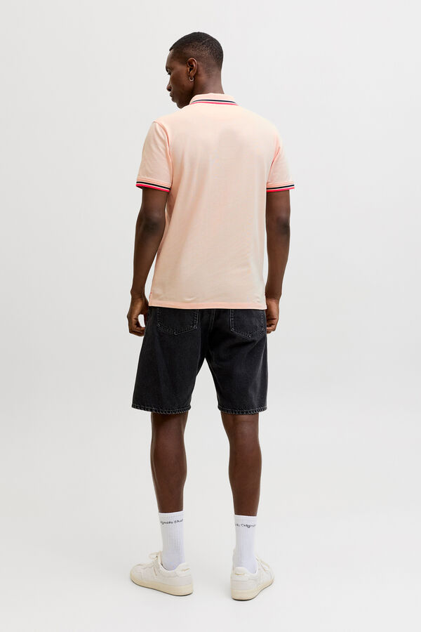Jack & Jones Polo de manga curta b&aacute;sico vermelho