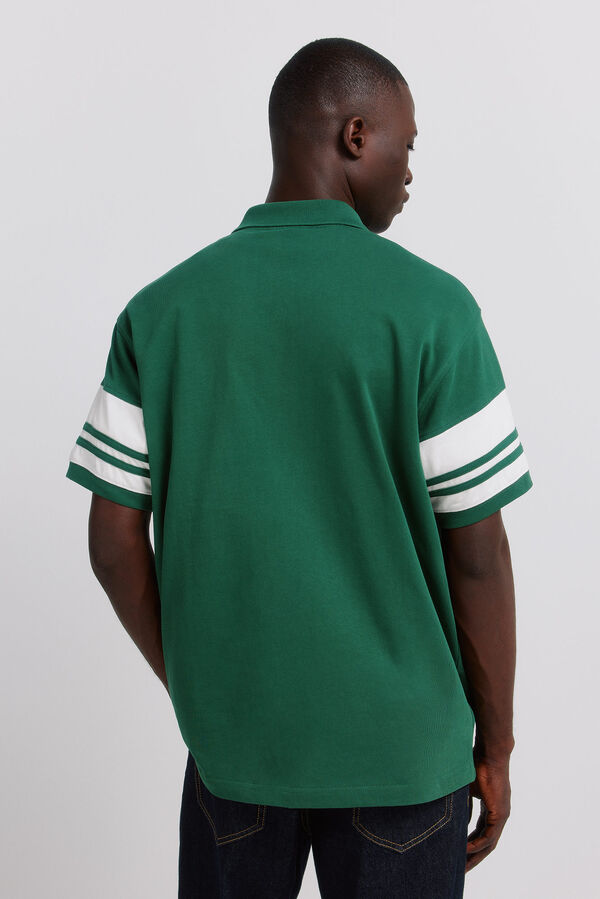 Springfield Polo piqu&eacute; mangas bloques contraste regular fit verde