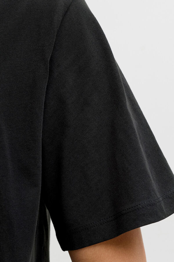 Jack & Jones PLUS T-shirt b&aacute;sica manga curta preto