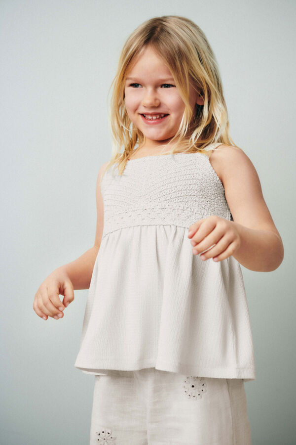 Springfield Kids Top tirantes crochet ni&ntilde;a marfil