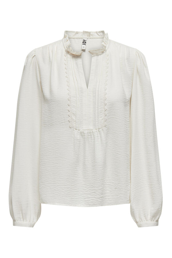 JDY Blusa manga comprida fluida branco