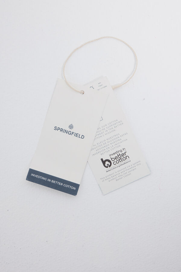 Springfield T-shirt de gola padeiro manga com gola estilo padeiro vermelho