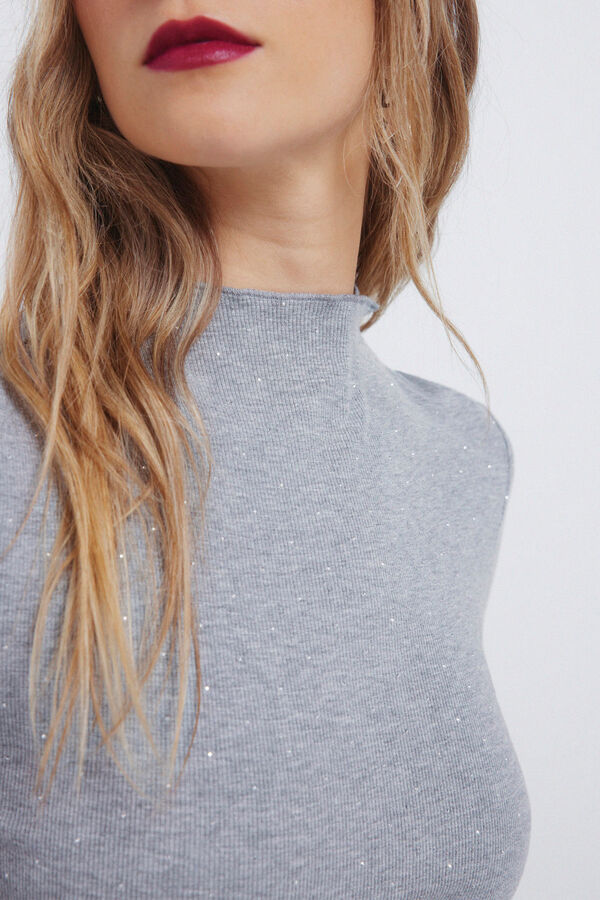 Springfield T-shirt com strass cinzento