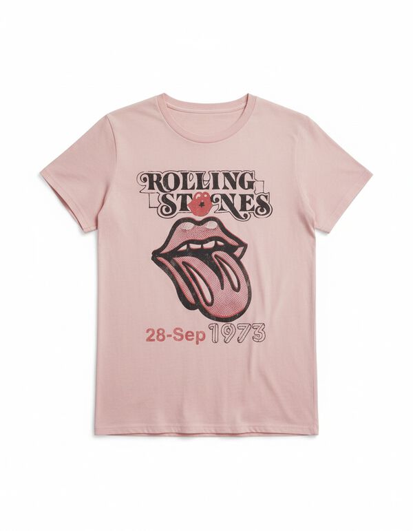 Springfield T-shirt manga curta rosa