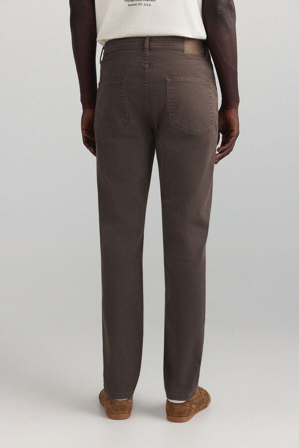 Springfield Cal&ccedil;a 5 bolsos slim lavagem desbotada cru