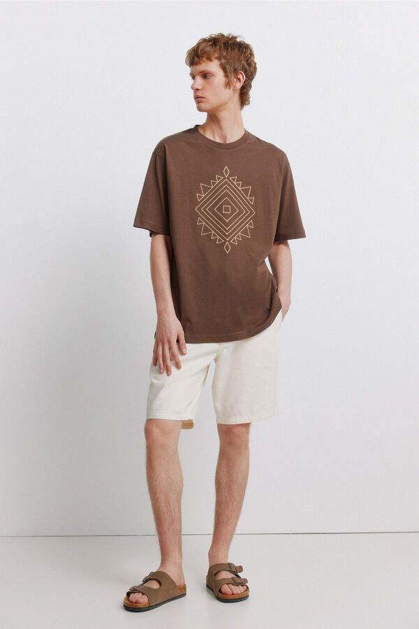 Springfield Bermudas em algod&atilde;o comfort fit branco