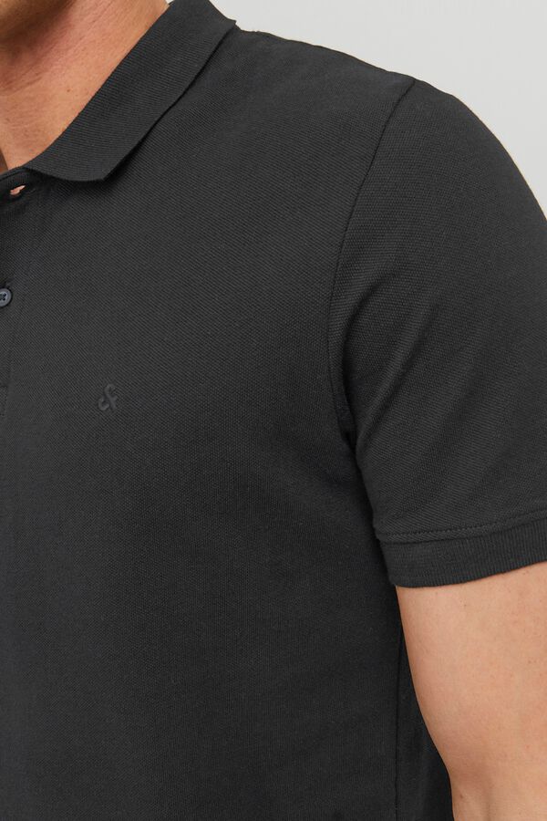 Jack & Jones Polo slim piqu&eacute; preto