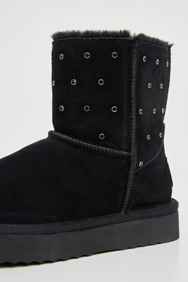 Pepe Jeans Botas de ante con plataforma joya negro