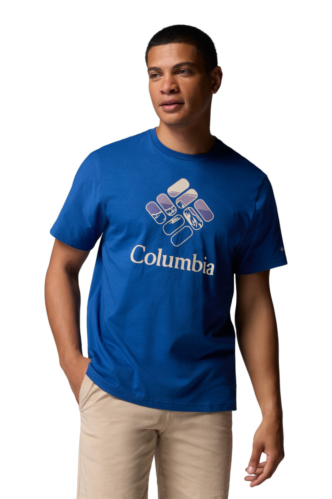 Columbia T-shirt com estampado de esta&ccedil;&atilde;o