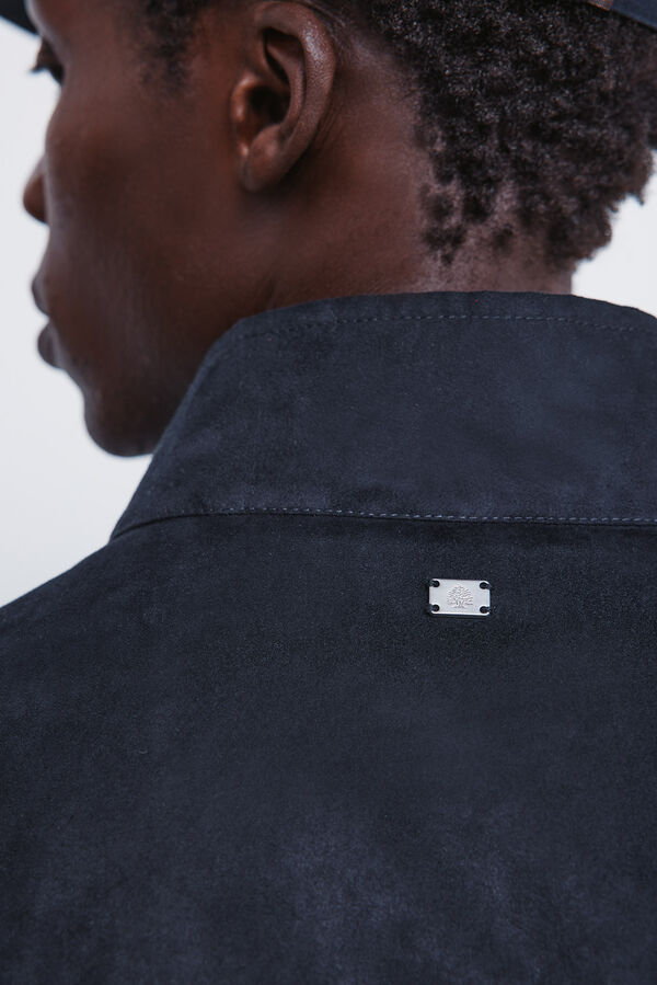 Springfield Blusão acolchoado com efeito de camurça azul