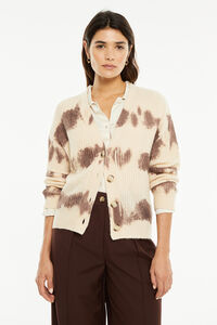 System Action Casaco de malha de malha estampado