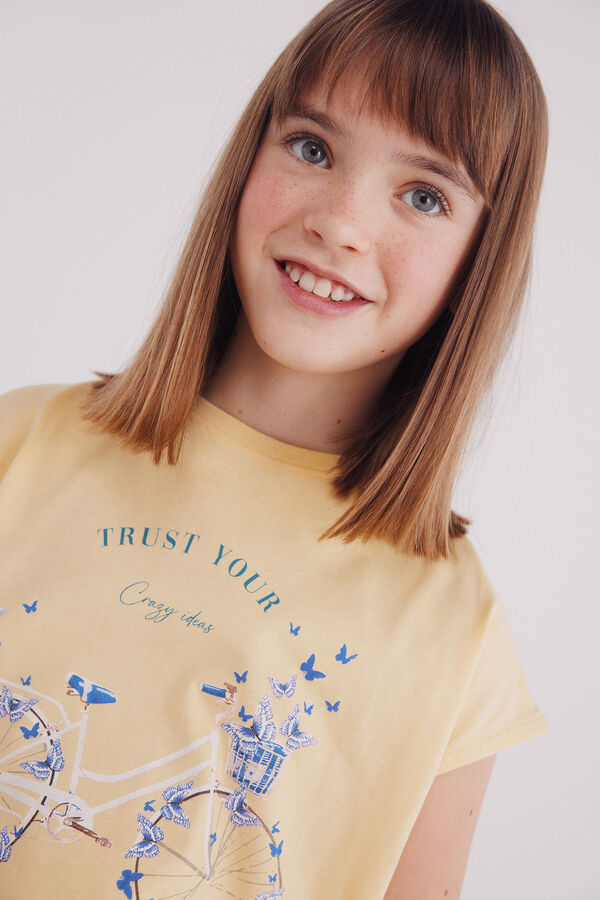 Springfield Kids T-shirt bicicleta menina estampado