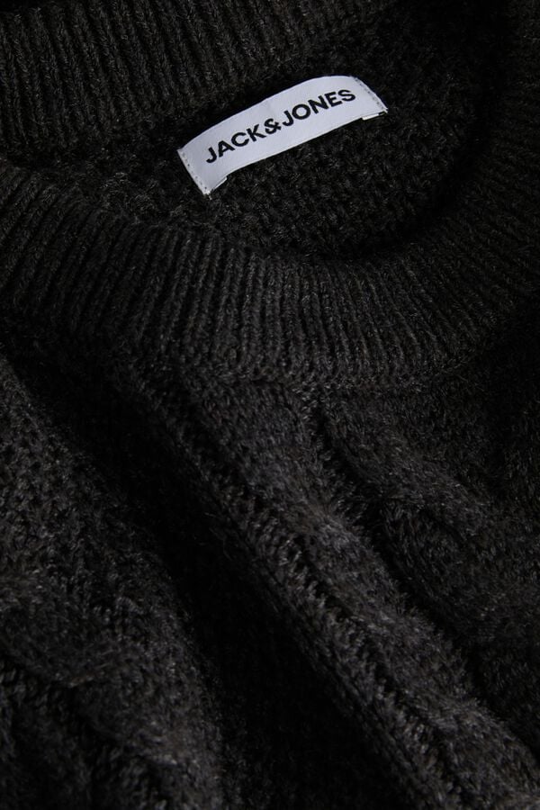 Jack & Jones Camisola regular gola redonda cinzento