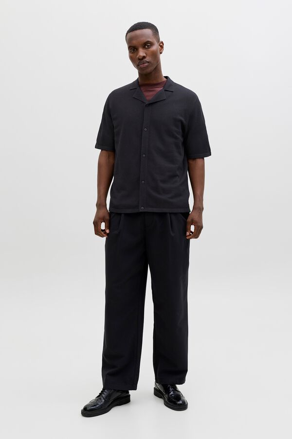 Jack & Jones Polo de malha relaxed fit resort preto