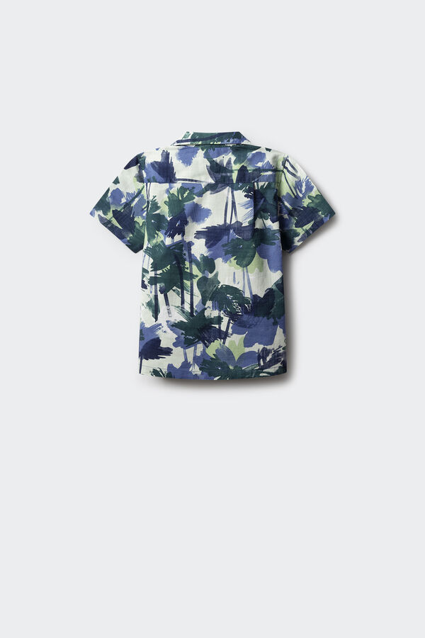 Springfield Kids Camisa flores menino azul